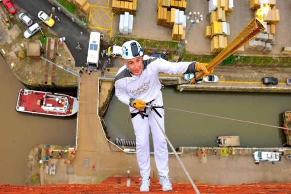 Abseiling down the Royal Dock Tower