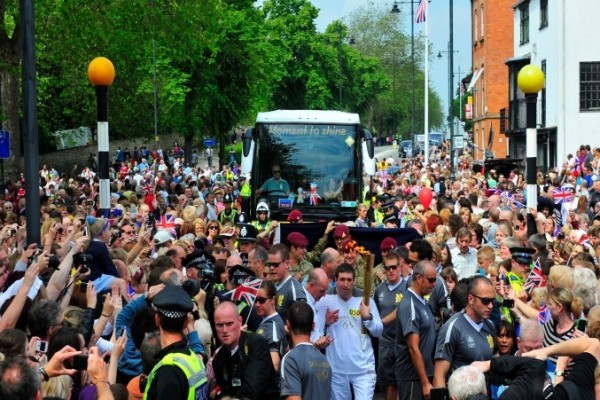 Through the crowds